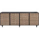 Omari 80 X 22 inch Suede Light Tan Leather Sideboard, Large